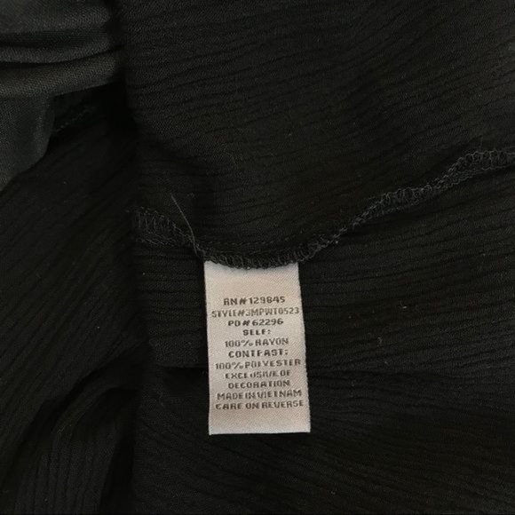 Bailey Blue Womens Black Gauze Embroidered Strap Sleeve Tunic Dress Size M - Picture 5 of 7